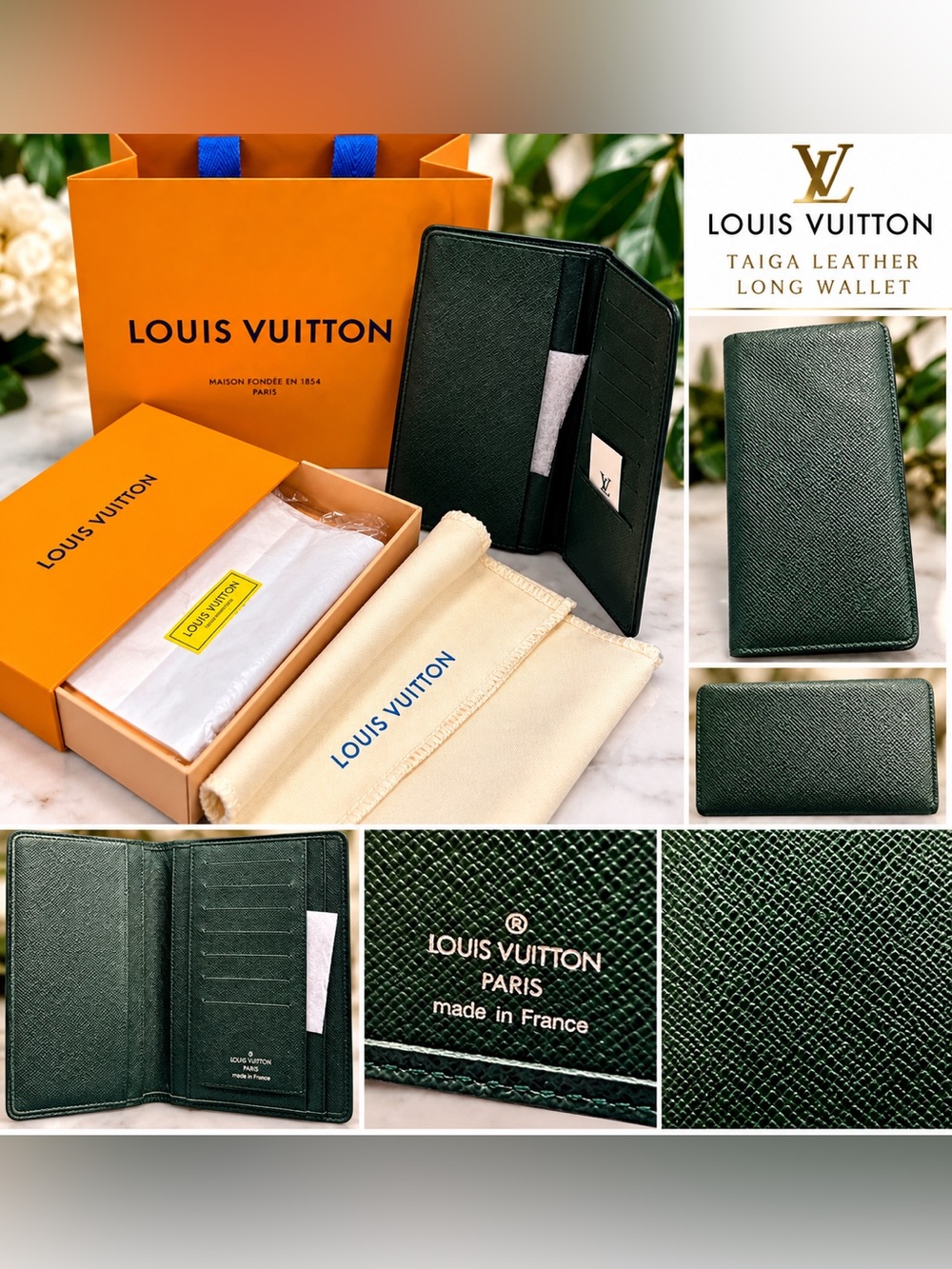 ᯽V̸̲✧ EUC. Vintage LV Forest Green Taiga Leather. Minimal signs of ware.